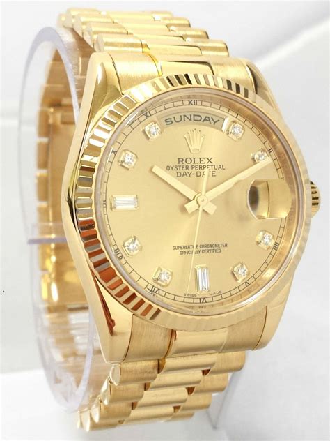 mens 18k rolex day date|Rolex Day-Date 18k gold.